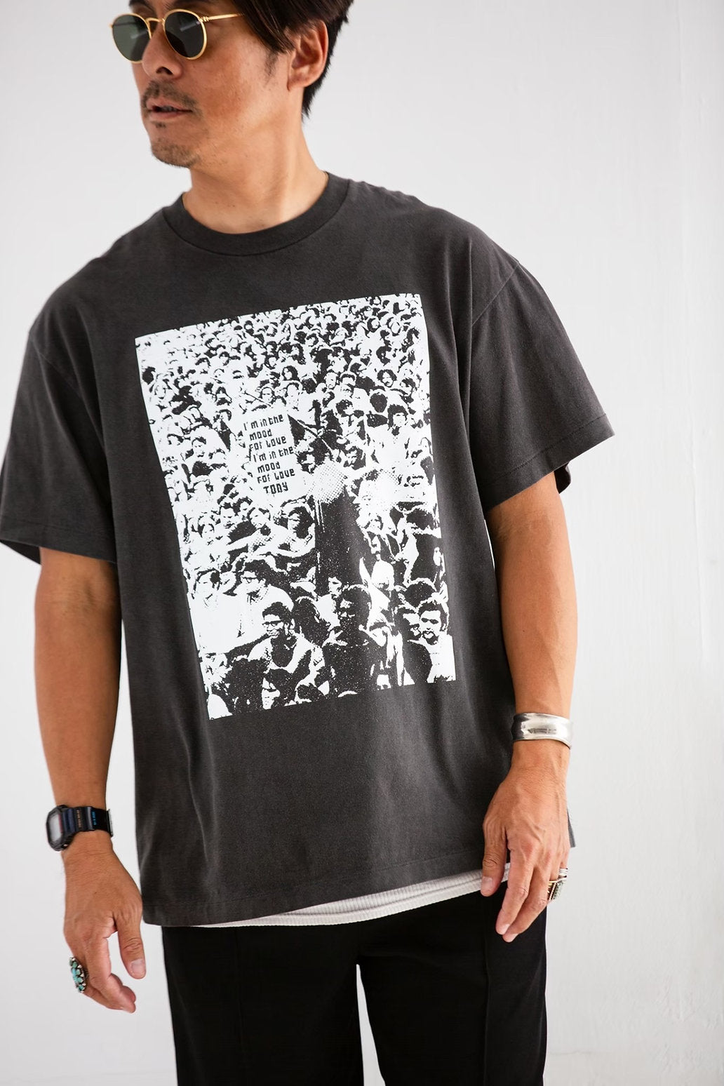 1969 Counter culture tee 24FW-002 BLACK