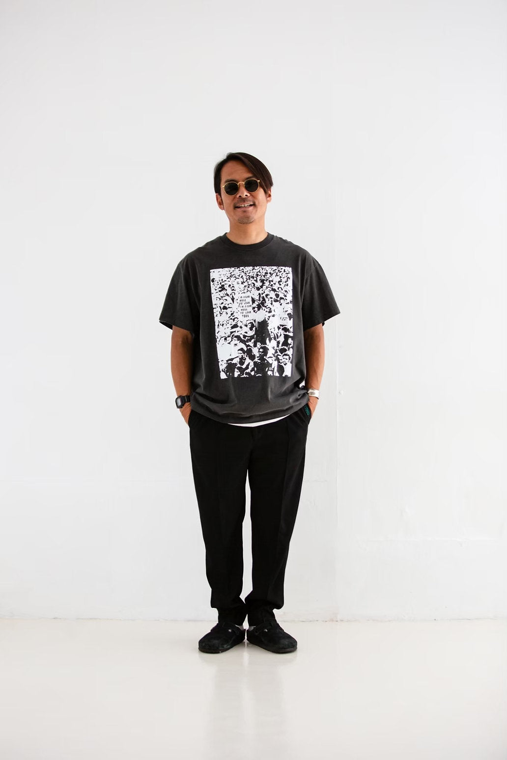 1969 Counter culture tee 24FW-002 BLACK