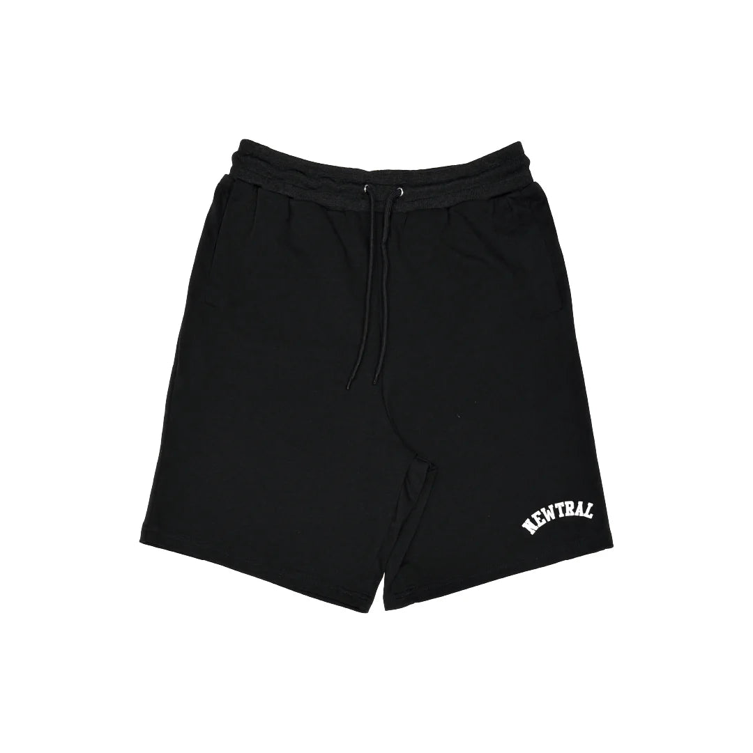 NEWTRAL College Logo Sweat Shorts BLACK