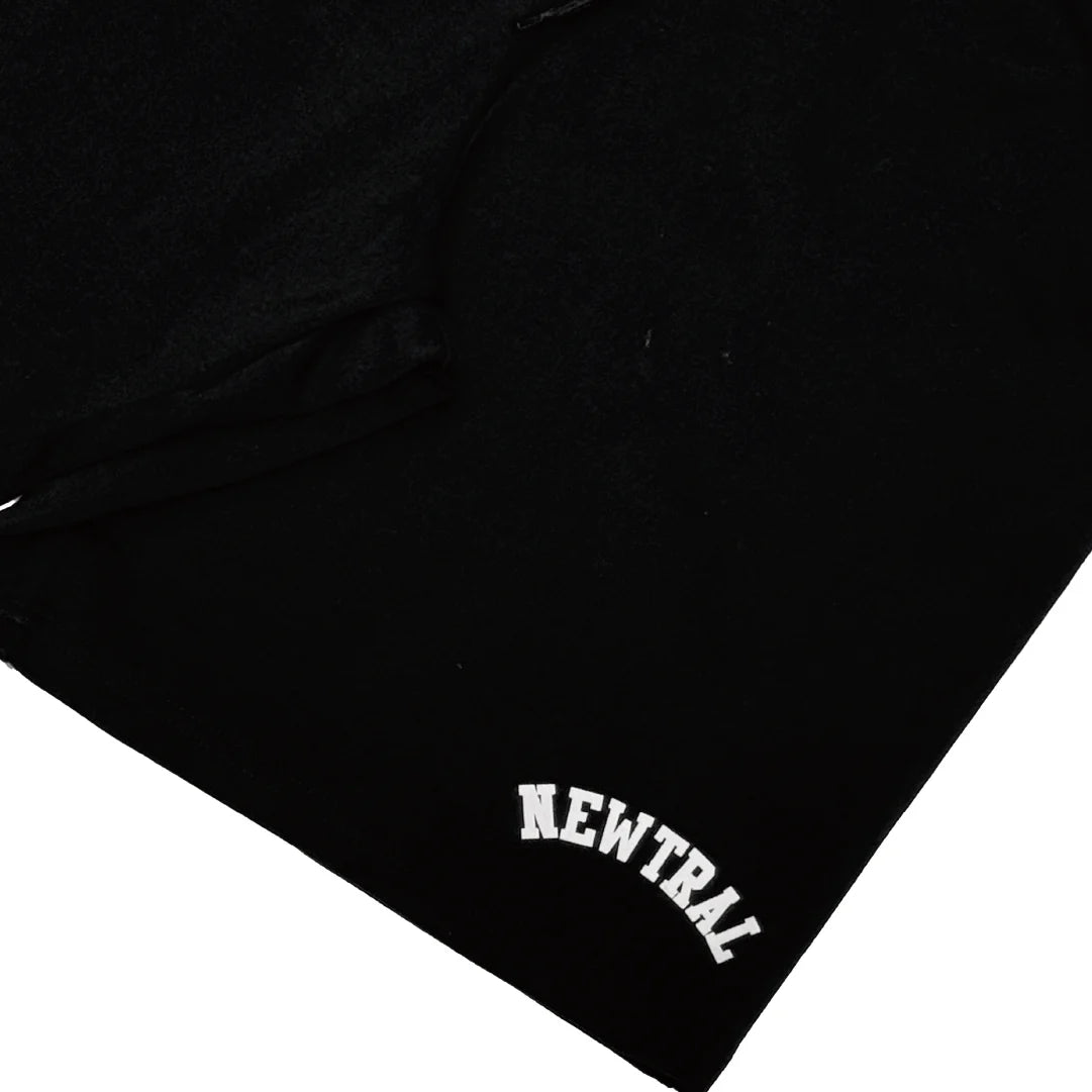 NEWTRAL College Logo Sweat Shorts BLACK