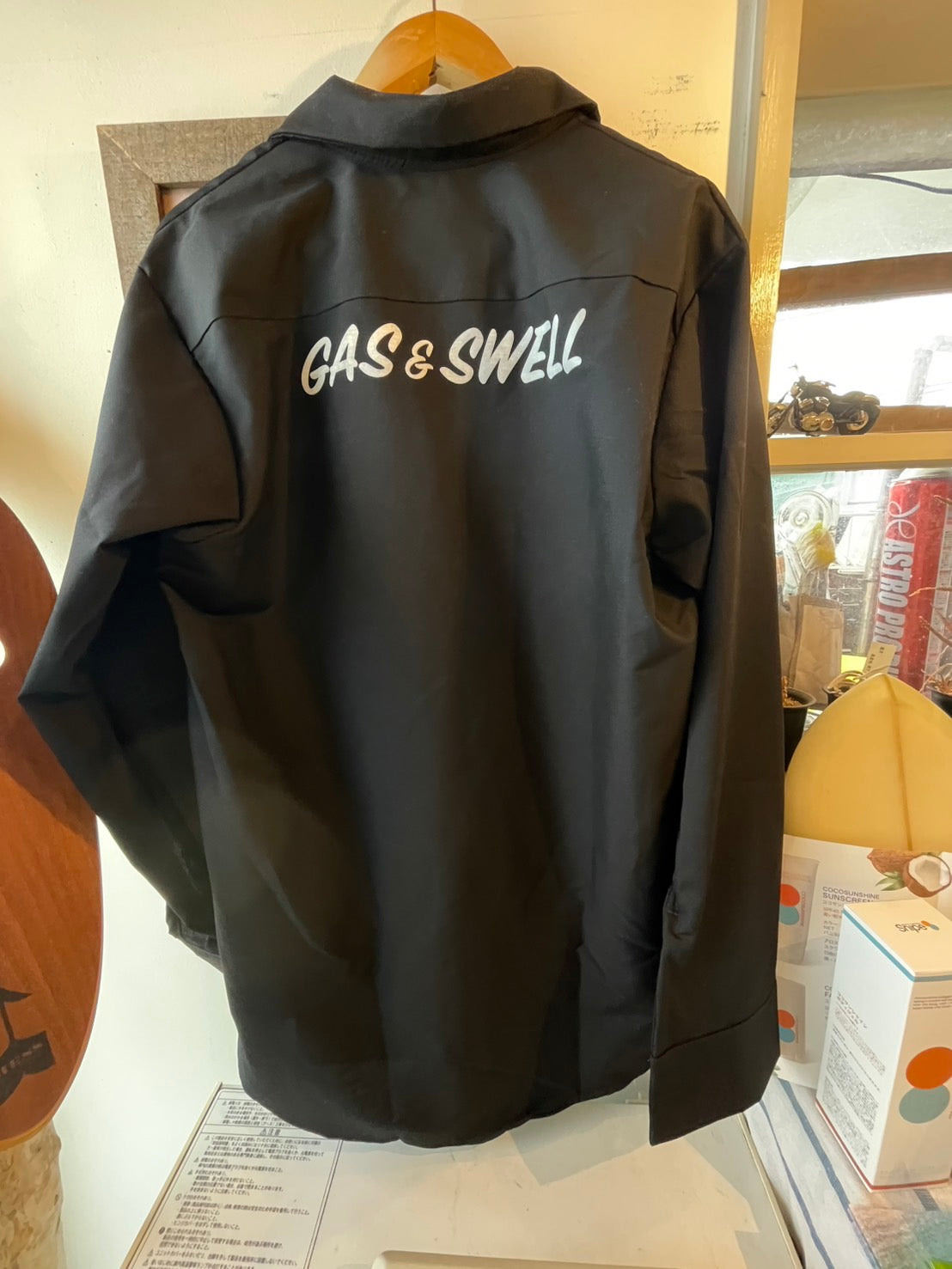 Gasswell workシャツ 長袖 ブラック